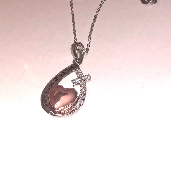 Custom made URN memorial cremation memory ashes necklace infinity heart charm - Picture 4 of 6